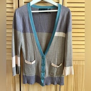 Line & Dot colorblock cardigan